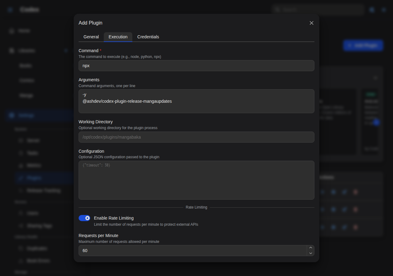 Add MangaUpdates Plugin - Execution